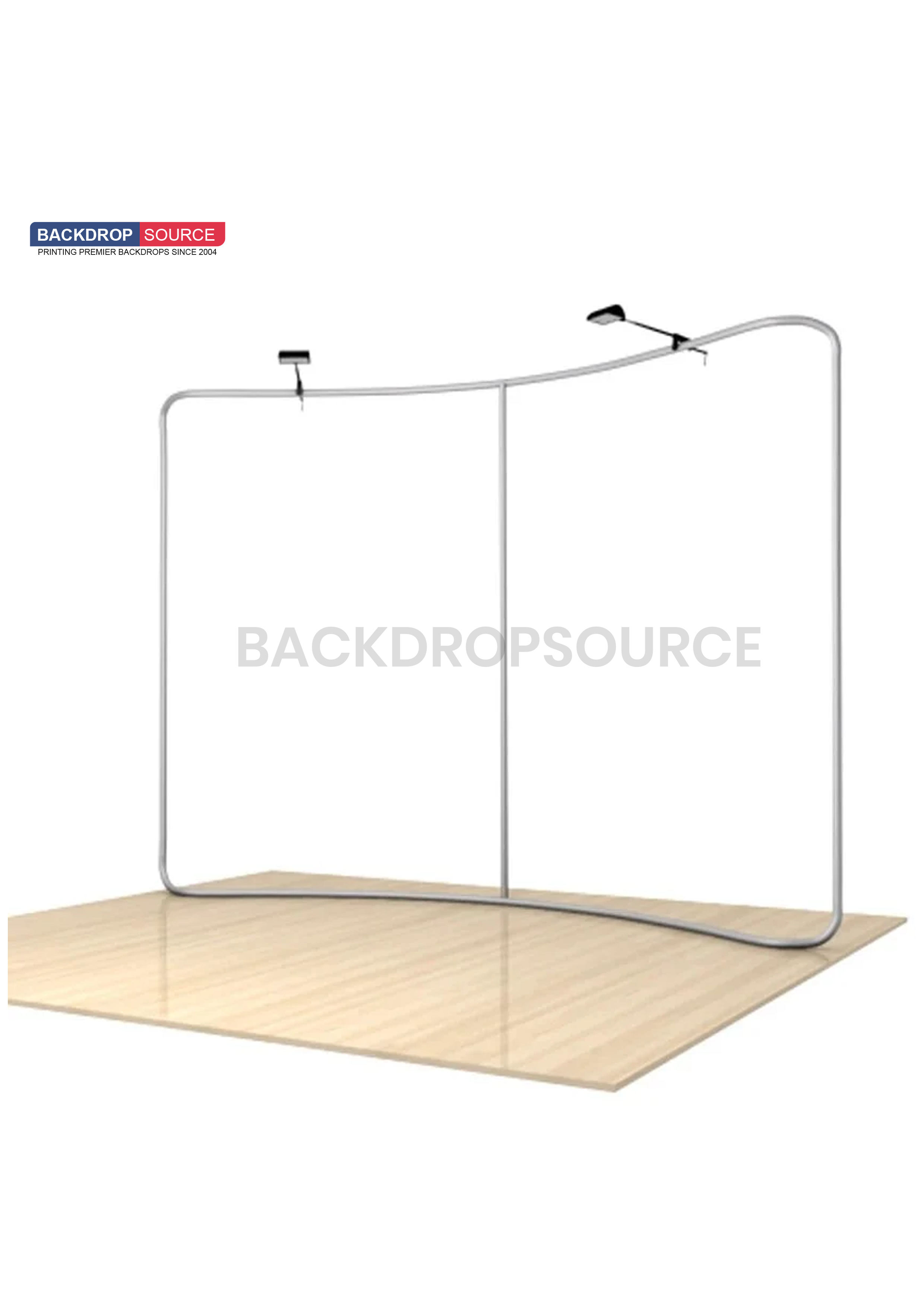 Kit de pared trasera curva con foco LED