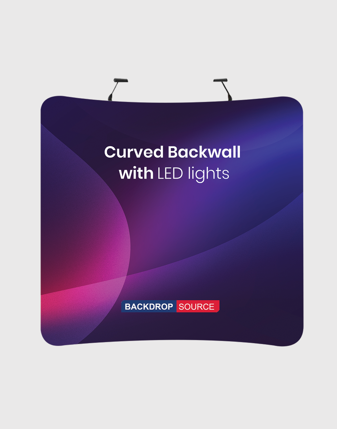 Kit de pared trasera curva con foco LED