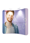Curved Tension Fabric Portable Media Wall