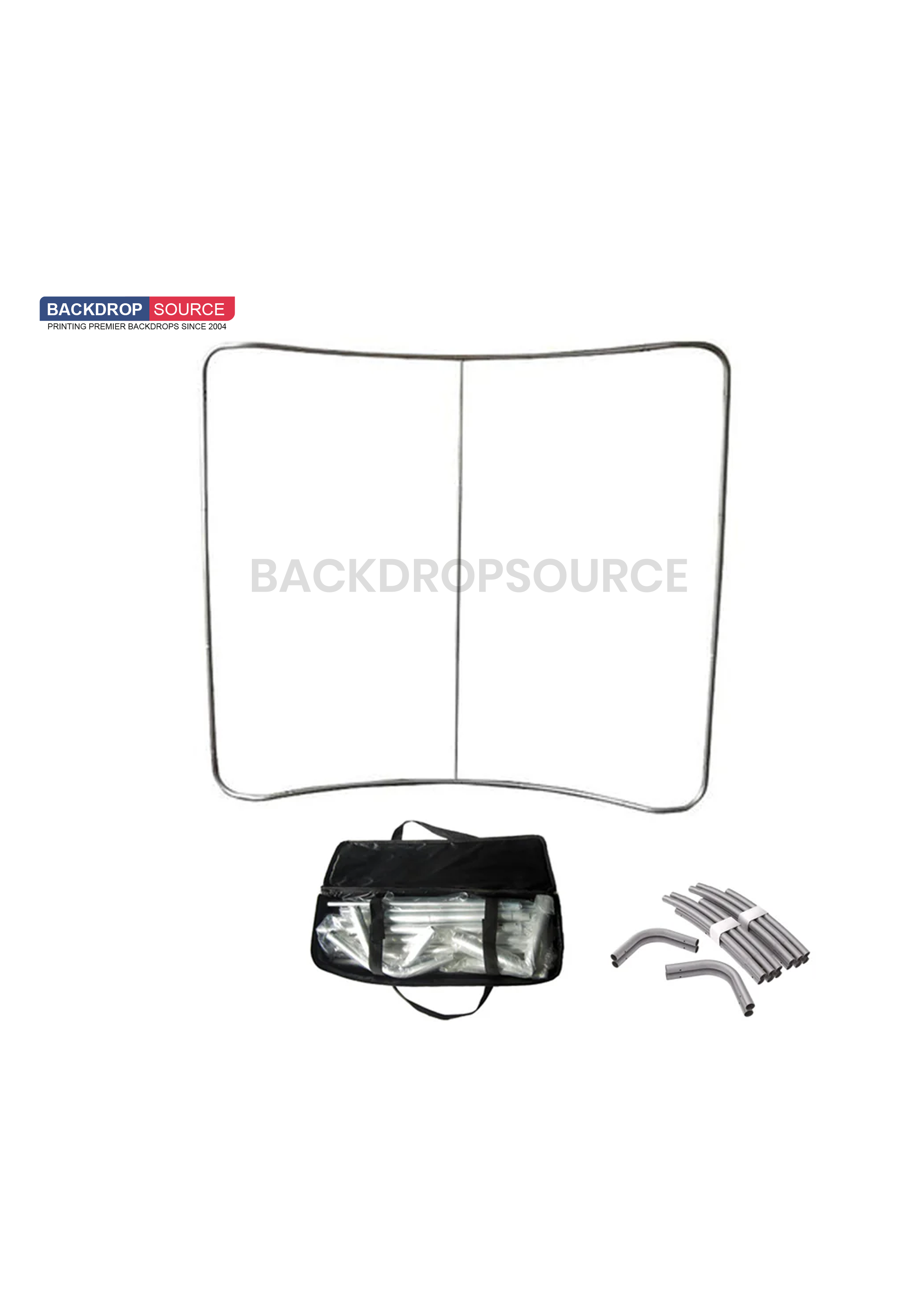 Curved Tension Fabric Portable Media Wall