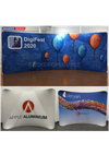 Curved Tension Fabric Portable Media Wall