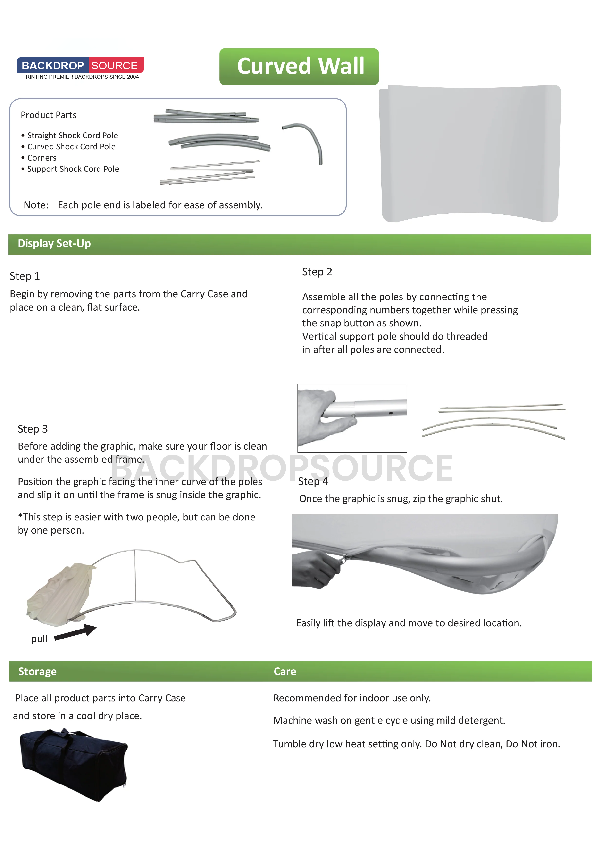Curved Tension Fabric Portable Media Wall