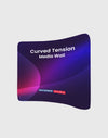 Curved Tension Fabric Portable Media Wall
