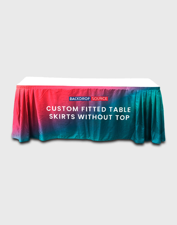 Faldas de mesa personalizadas sin cubierta