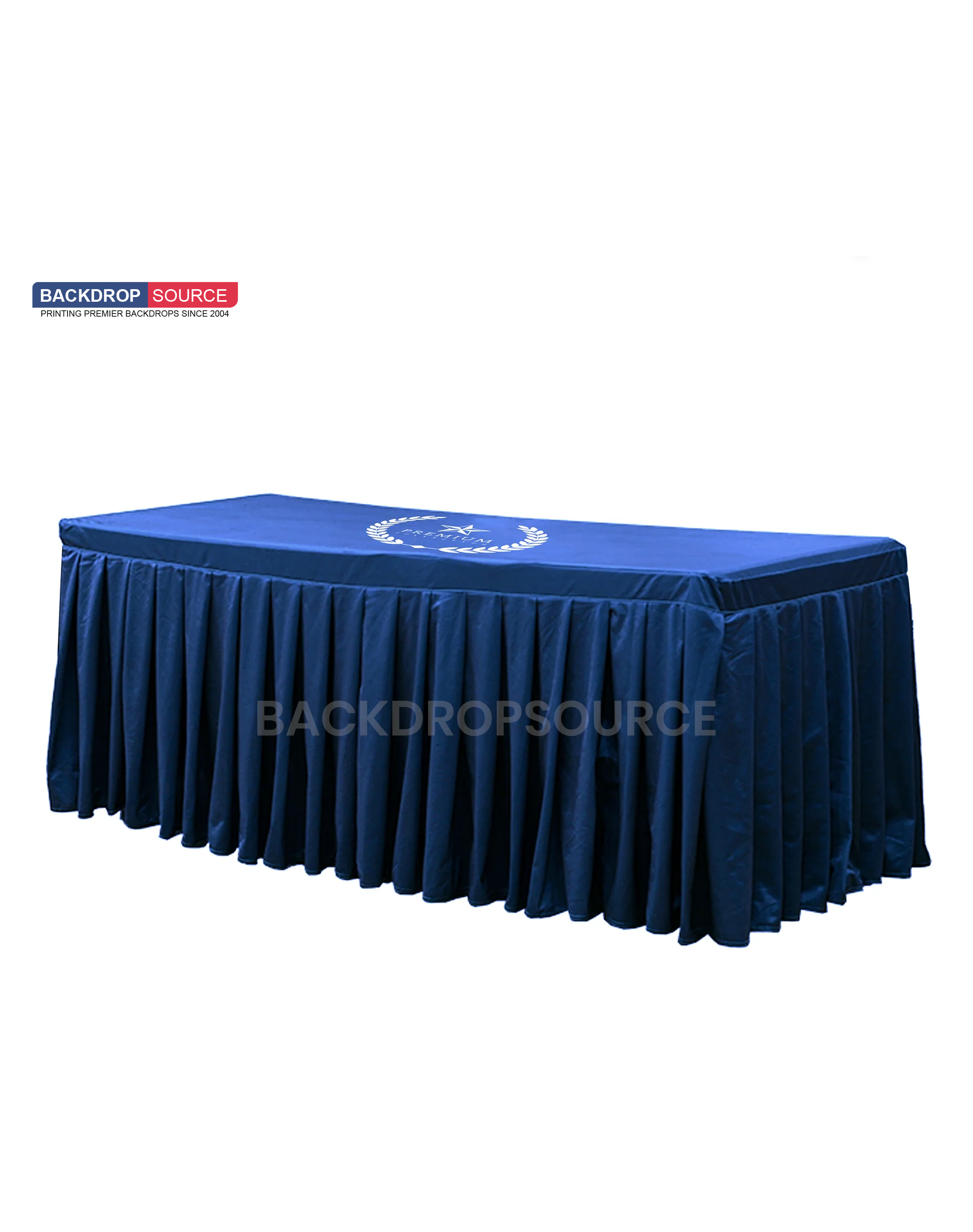 Faldas de mesa personalizadas con parte superior