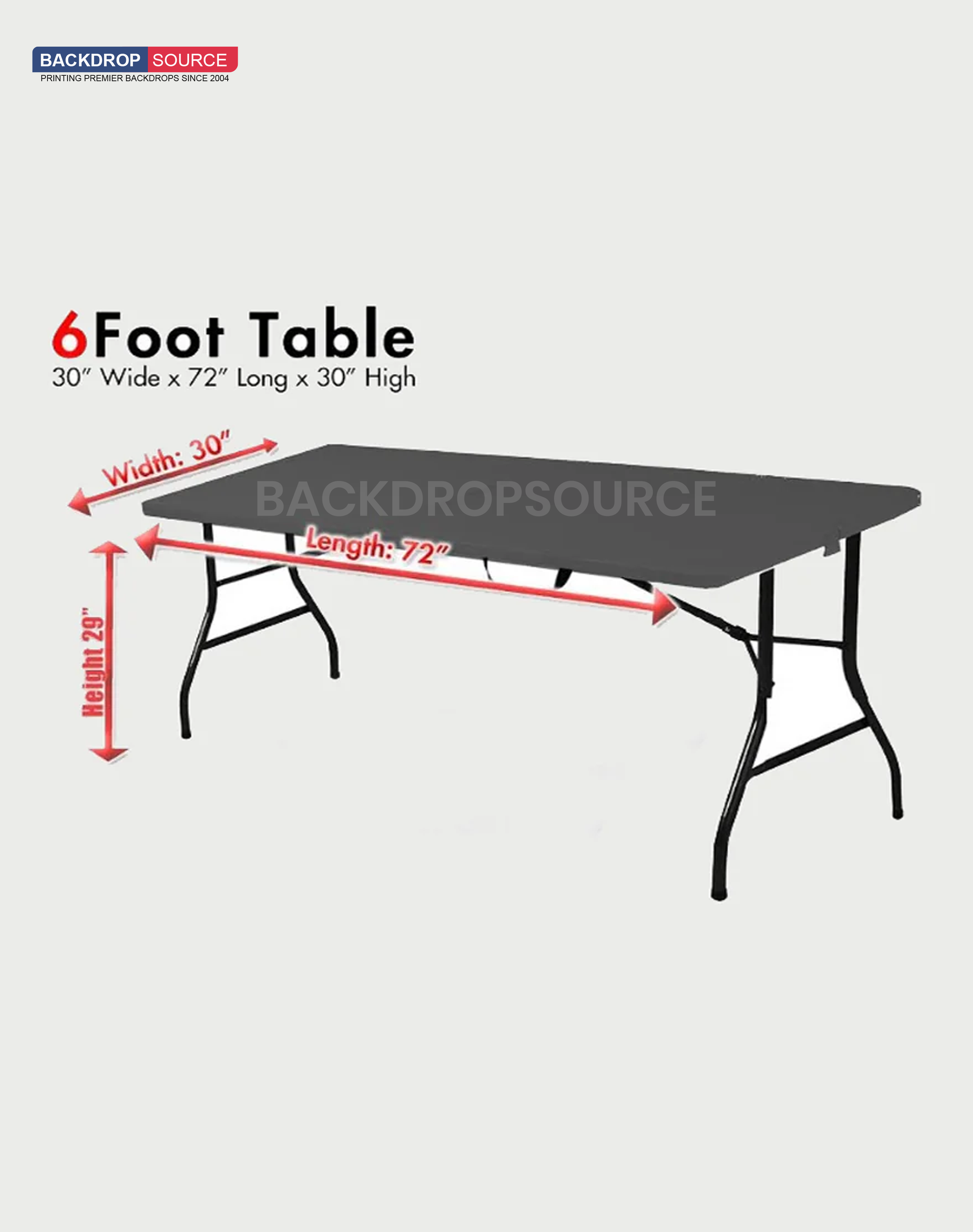 Faldas de mesa personalizadas con parte superior