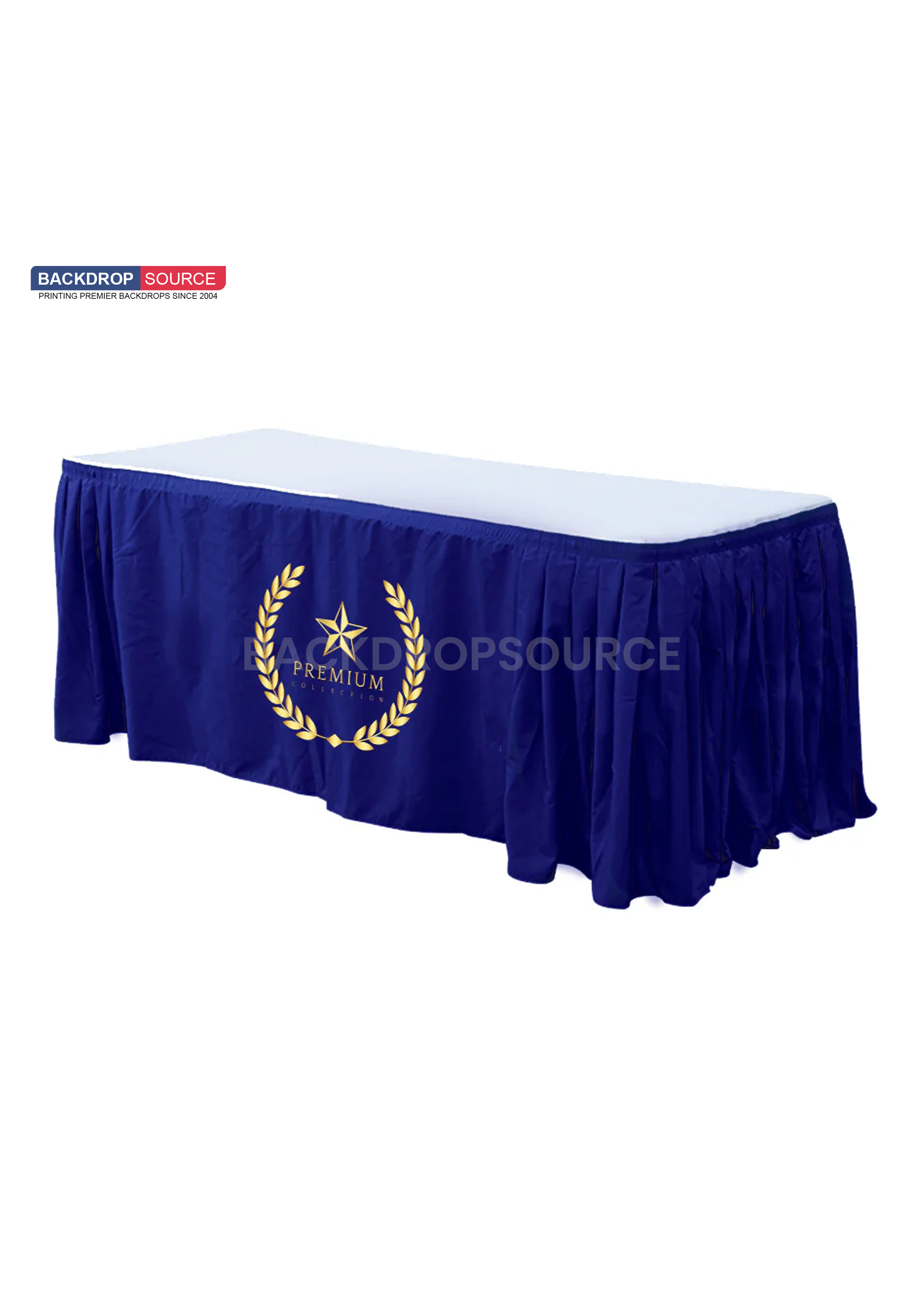 Faldas de mesa personalizadas sin cubierta