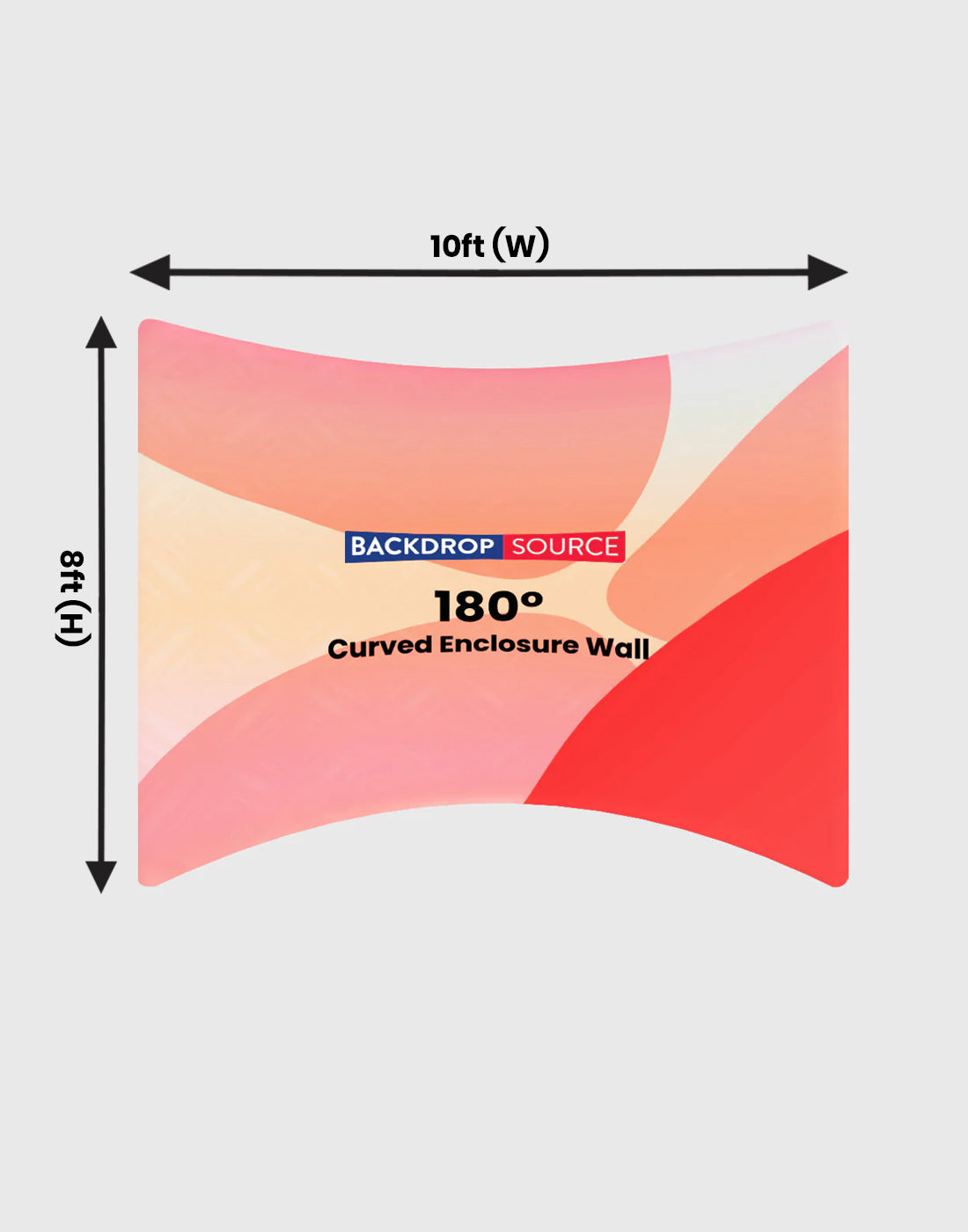 Pared de cerramiento curvada de 180° personalizada