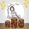 Pencil Art of Princess Event Party Round Backdrop Kit - Backdropsource