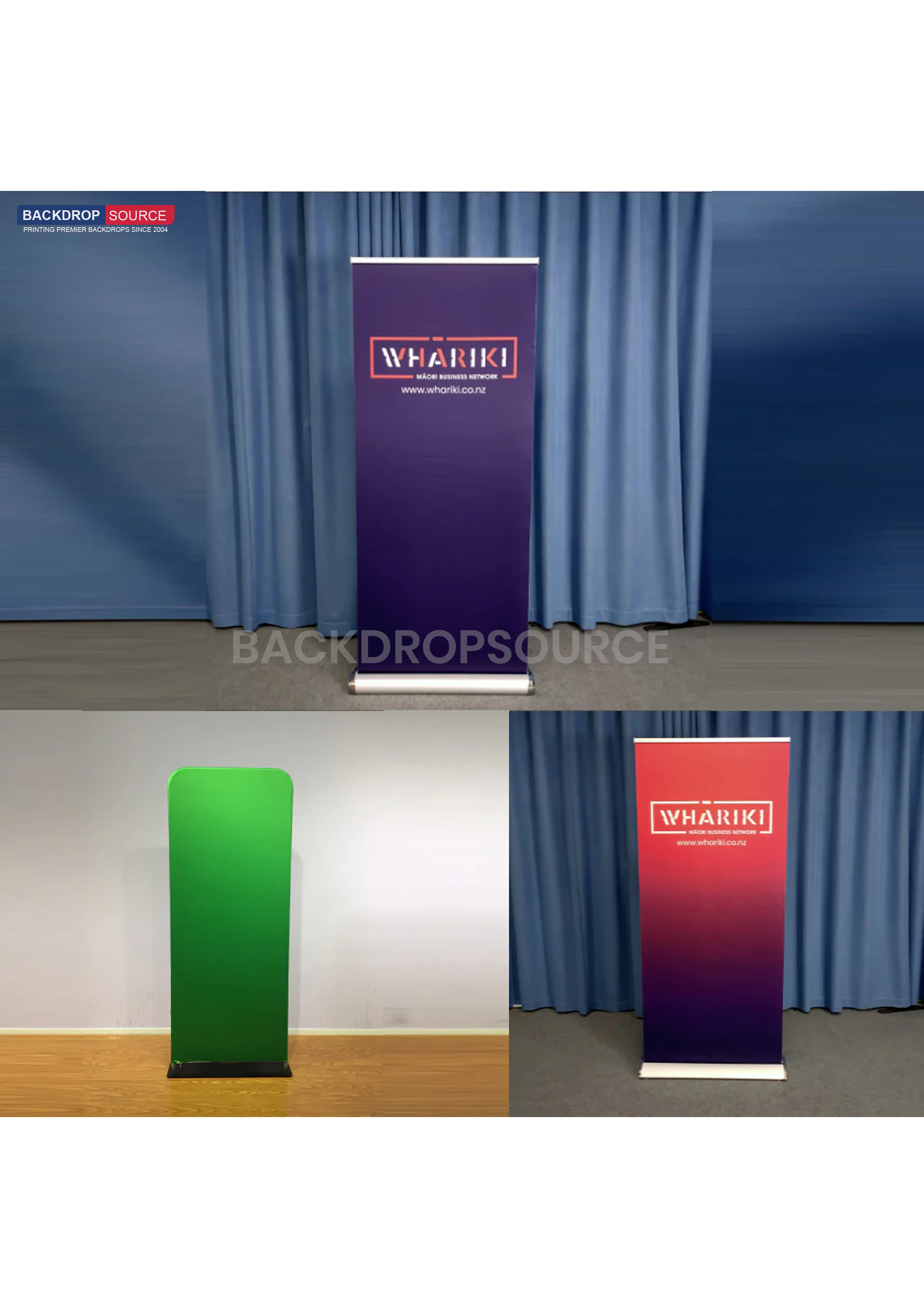Soportes EZ Banner para exhibiciones en ferias comerciales