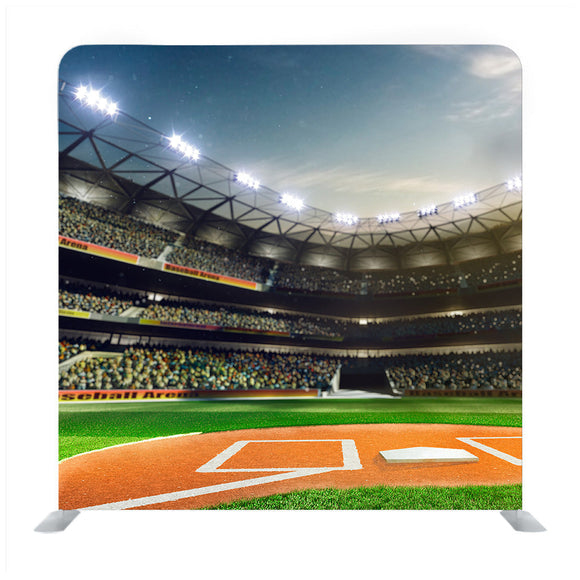 Empty Baseball Stadium 3 Dimensional Render Panorama Background Media Wall - Backdropsource