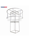 Soporte de columna de torre de tela con círculo