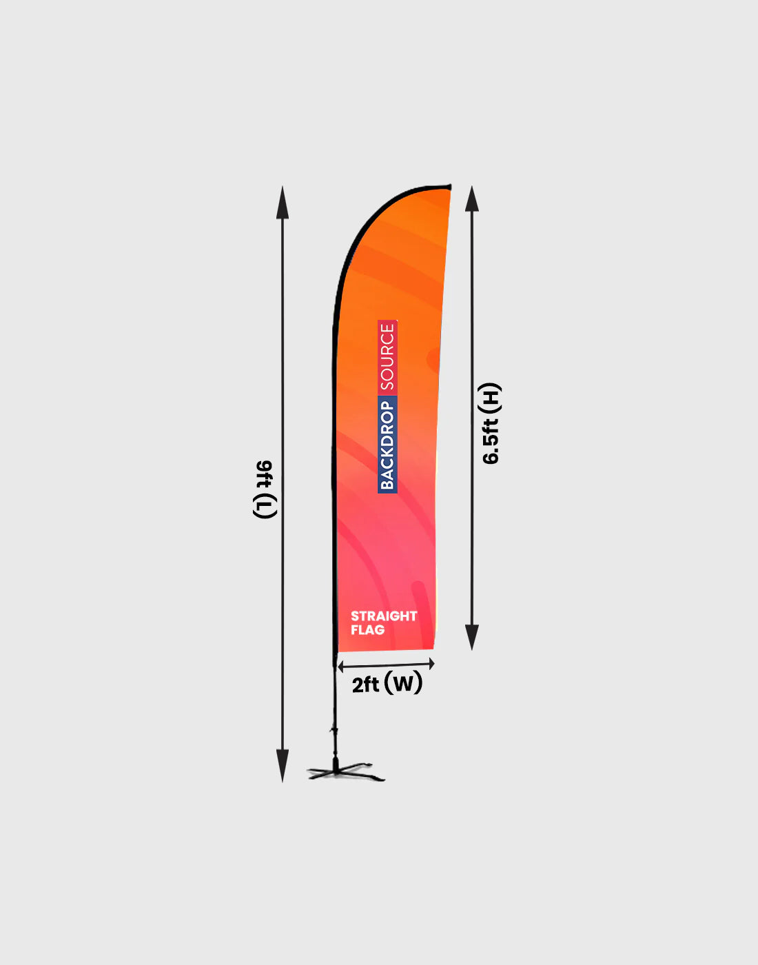 Bandera de plumas recta