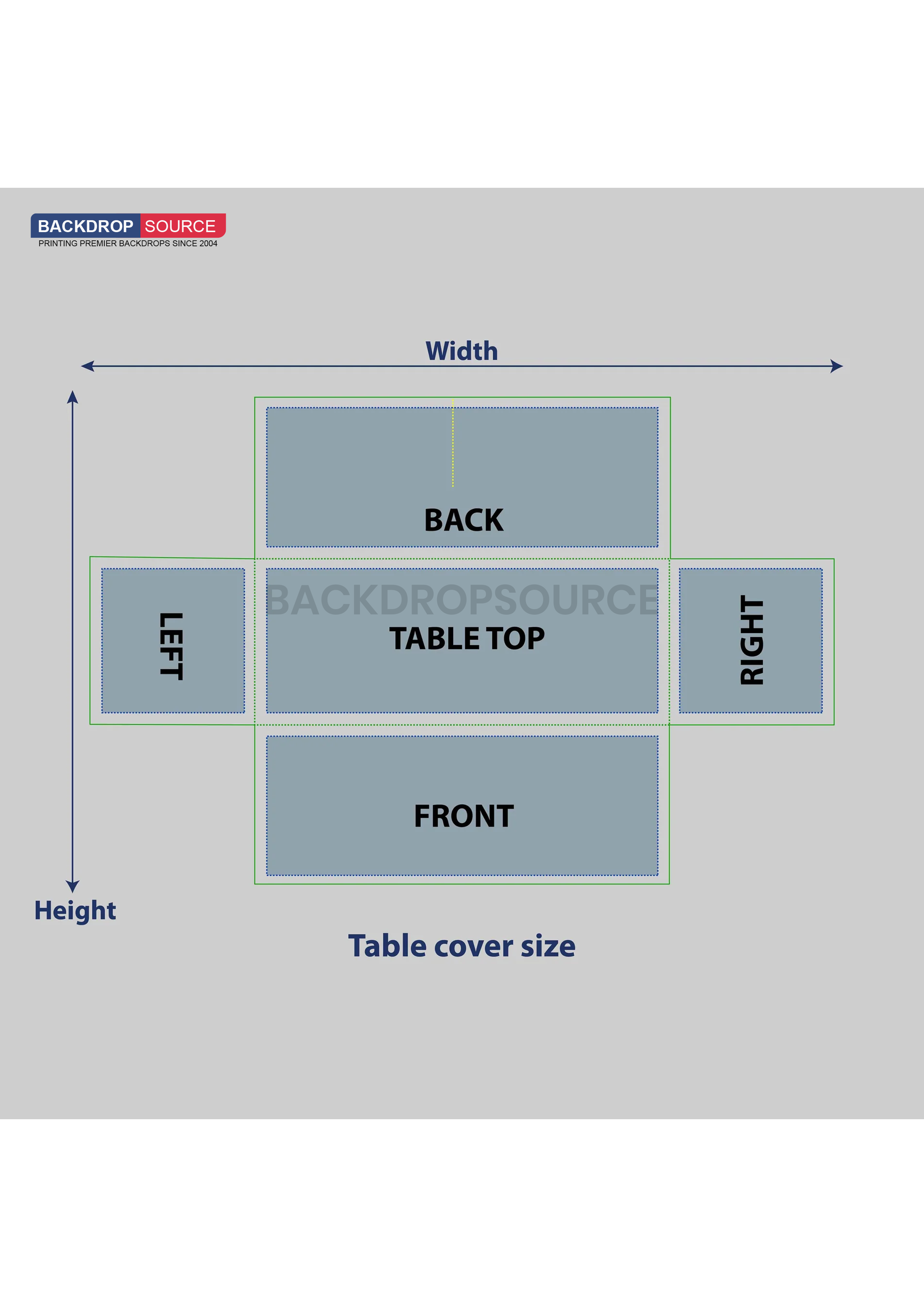 Cubierta de mesa ajustable