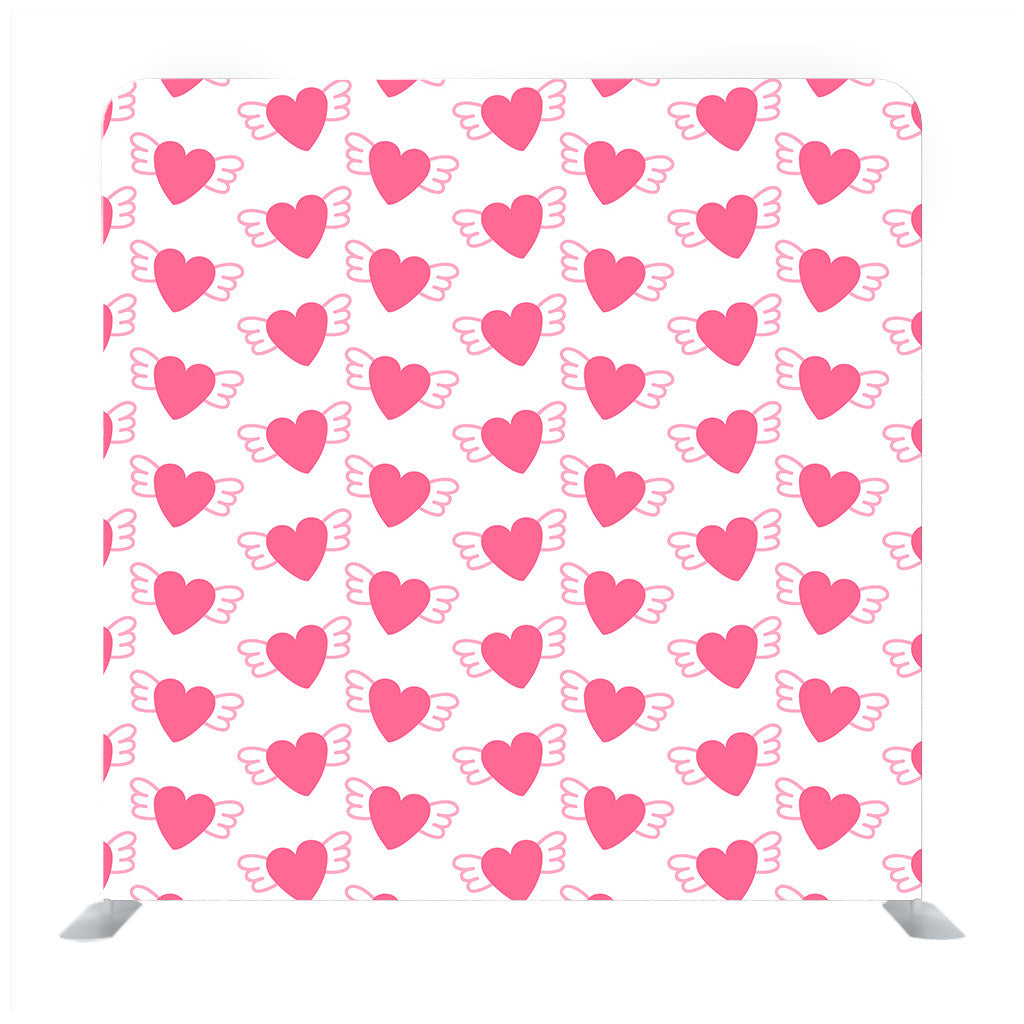 Flying heart pattern with white Backdrop - Backdropsource