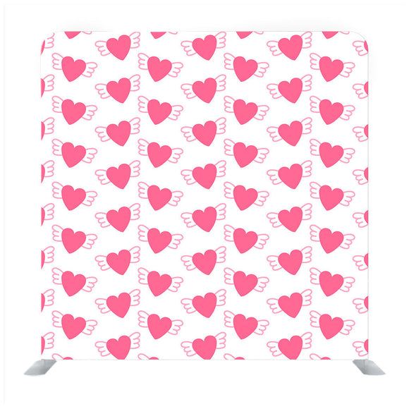 Flying heart pattern with white Backdrop - Backdropsource