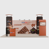 Kit de exhibición de fondo recto de 20 x 10 con pared 3D y arco