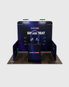 Kit de stand Ultimate de 10 x 10 con pared trasera, paredes laterales, mostrador e iluminación
