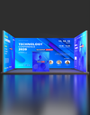 Exhibidor modular de caja de luz SEG de 4 m para ferias comerciales - Modelo 2