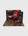 Kit de stand de 10 x 10 con pared trasera y soporte para pancarta enrollable