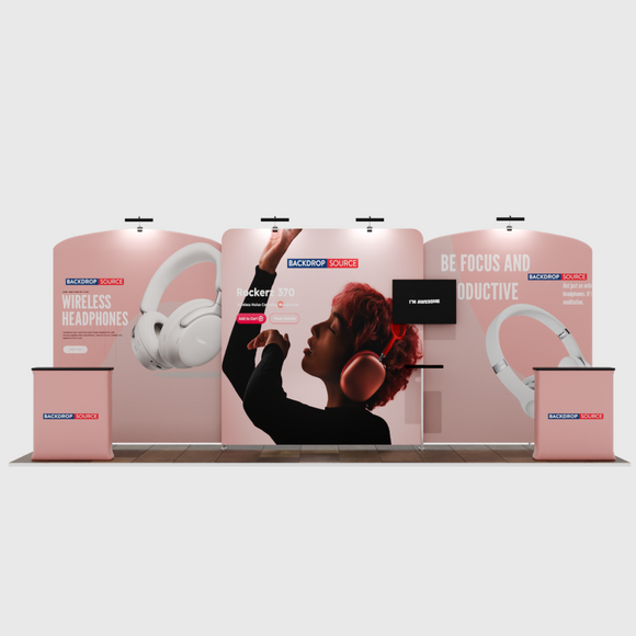 Portable Exhibit Display 20ft x 10ft - Model 10
