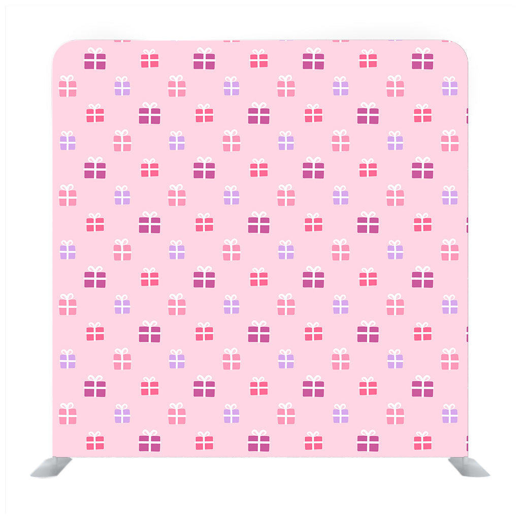 Gift boxes pattern with baby  pink Background Backdrop - Backdropsource