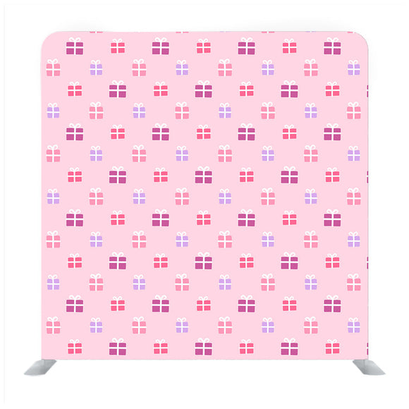 Gift boxes pattern with baby  pink Background Backdrop - Backdropsource