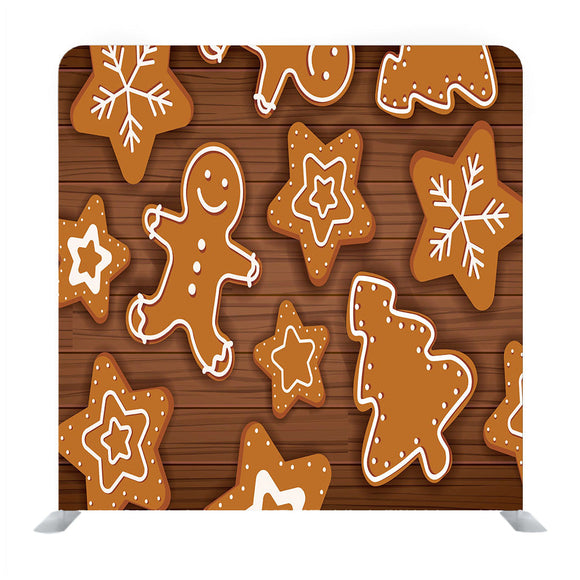 Ginger Bread Cookies Media Wall - Backdropsource