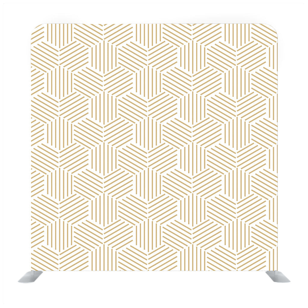 Gold and White Stripped Hexagon Backdrop - Backdropsource