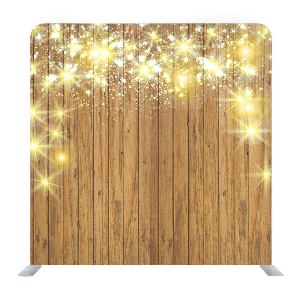 Golden light wood Media wall - Backdropsource
