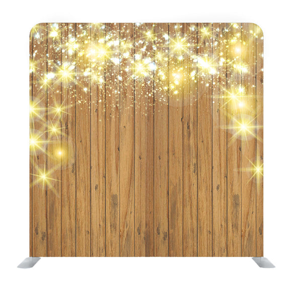 Golden light wood Media wall - Backdropsource