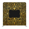 Gold floral frame sign & black background backdrop - Backdropsource