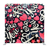 Graffiti Valentine Day On Black Background Backdrop - Backdropsource