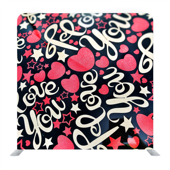 Graffiti Valentine Day On Black Background Backdrop - Backdropsource