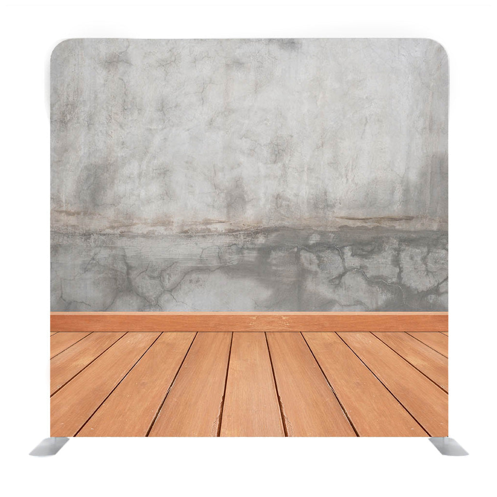 Gray Cement And Wooden Wall Surface Media Wall - Backdropsource
