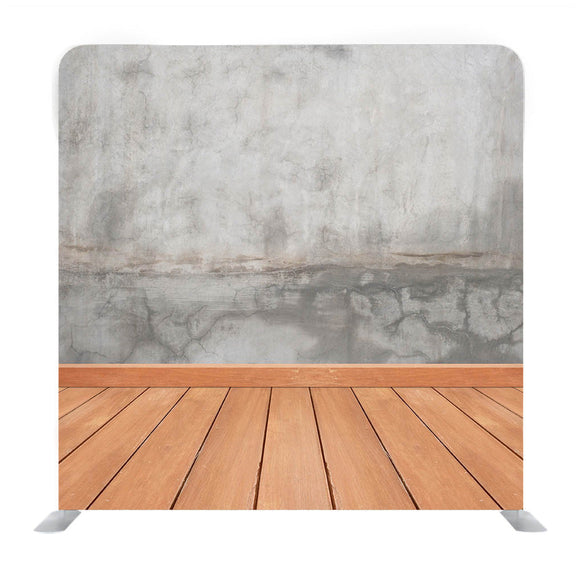 Gray Cement And Wooden Wall Surface Media Wall - Backdropsource