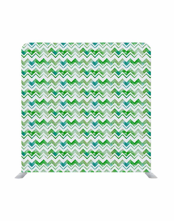 Fondo de textura con patrón de chevrones en colores verde y blanco