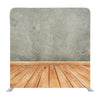 Grey wall And Plain Wooden Floor Media Wall - Backdropsource