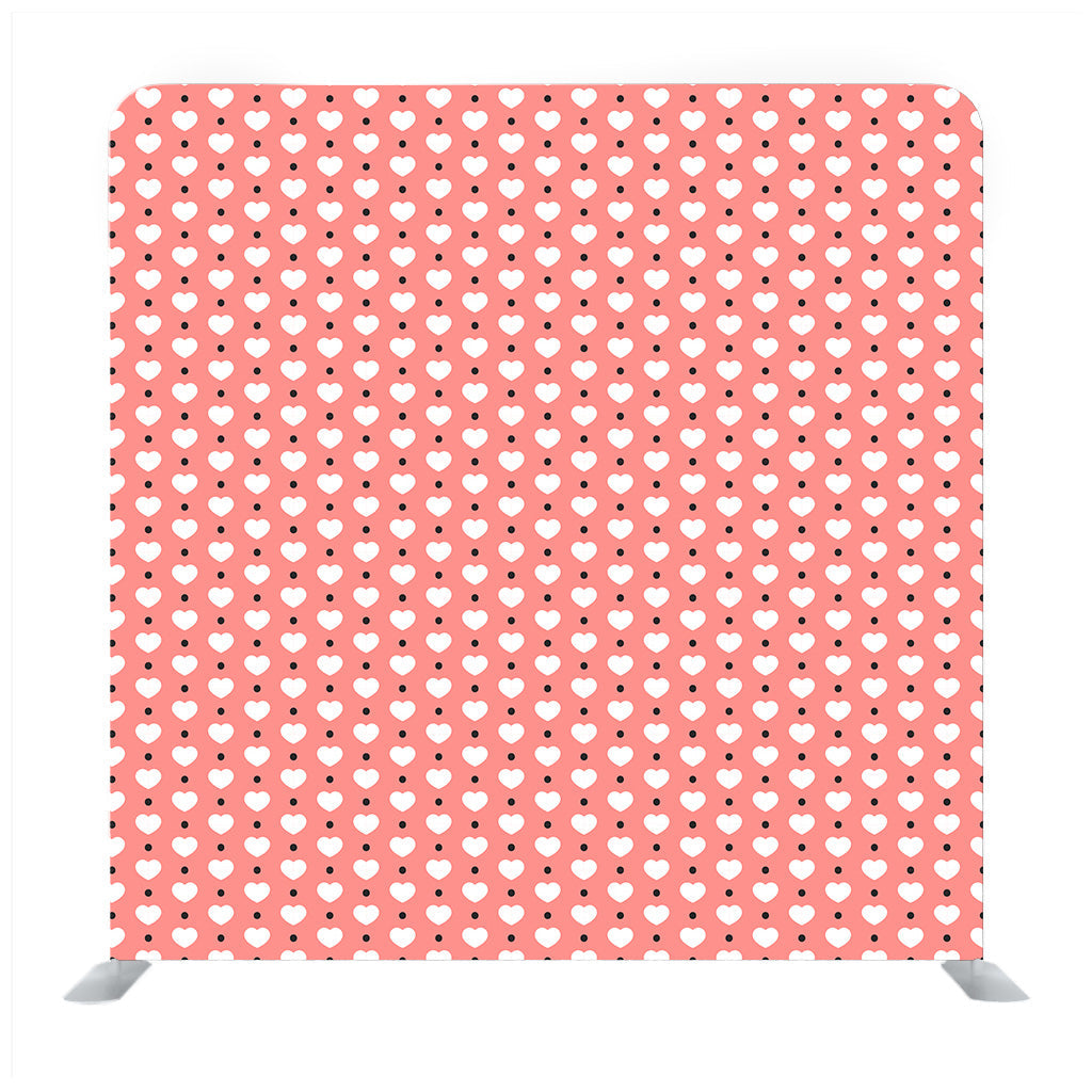 Heart Shaped Pattern Background Pink White Background Backdrop - Backdropsource