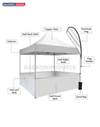 Carpa con dosel personalizada de alta resistencia (3 m x 3 m)