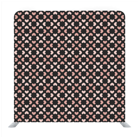 Little Hearts With Black Textured Media Wall - Backdropsource
