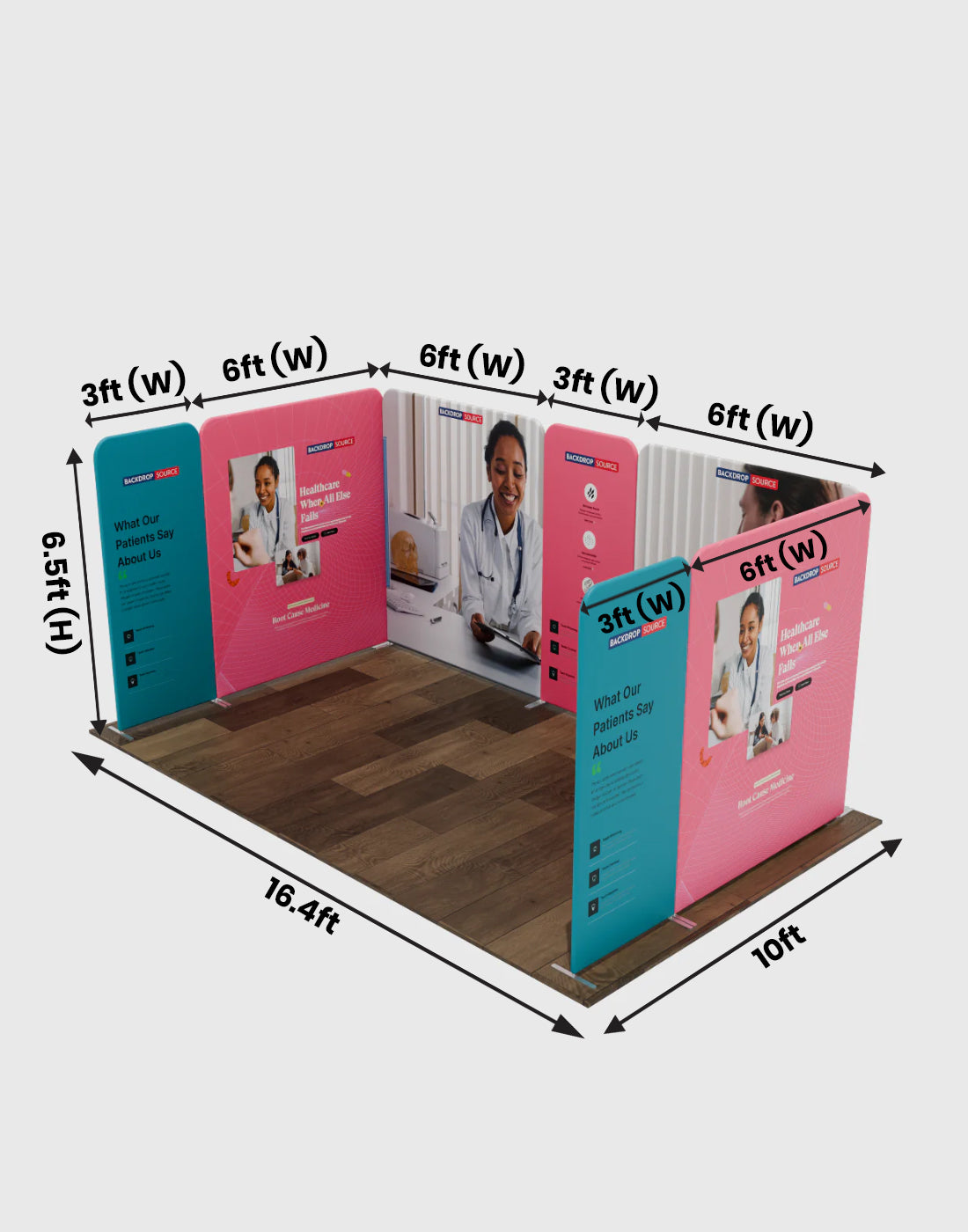 Expositor de tela magnética - Modelo 1 (5,9 x 3 m)