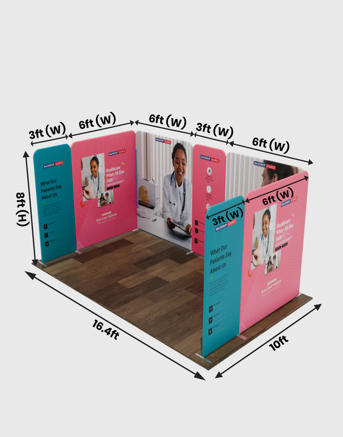 Expositor de tela magnética - Modelo 1 (5,9 x 3 m)