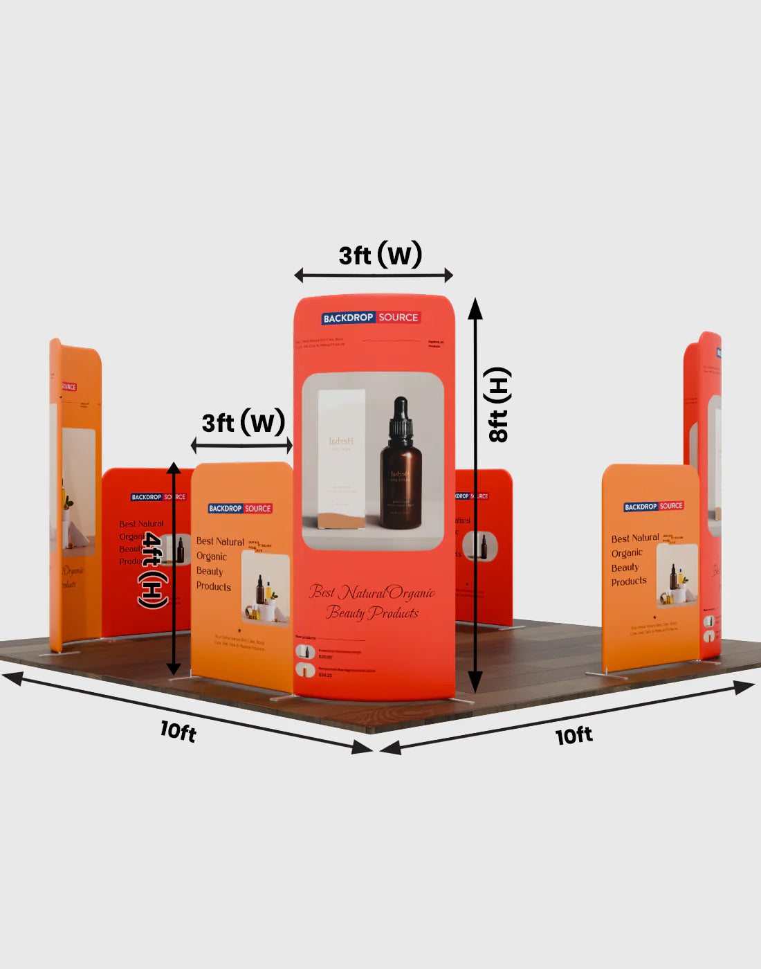Expositor de tela magnética - Modelo 5 (3 x 3 m)