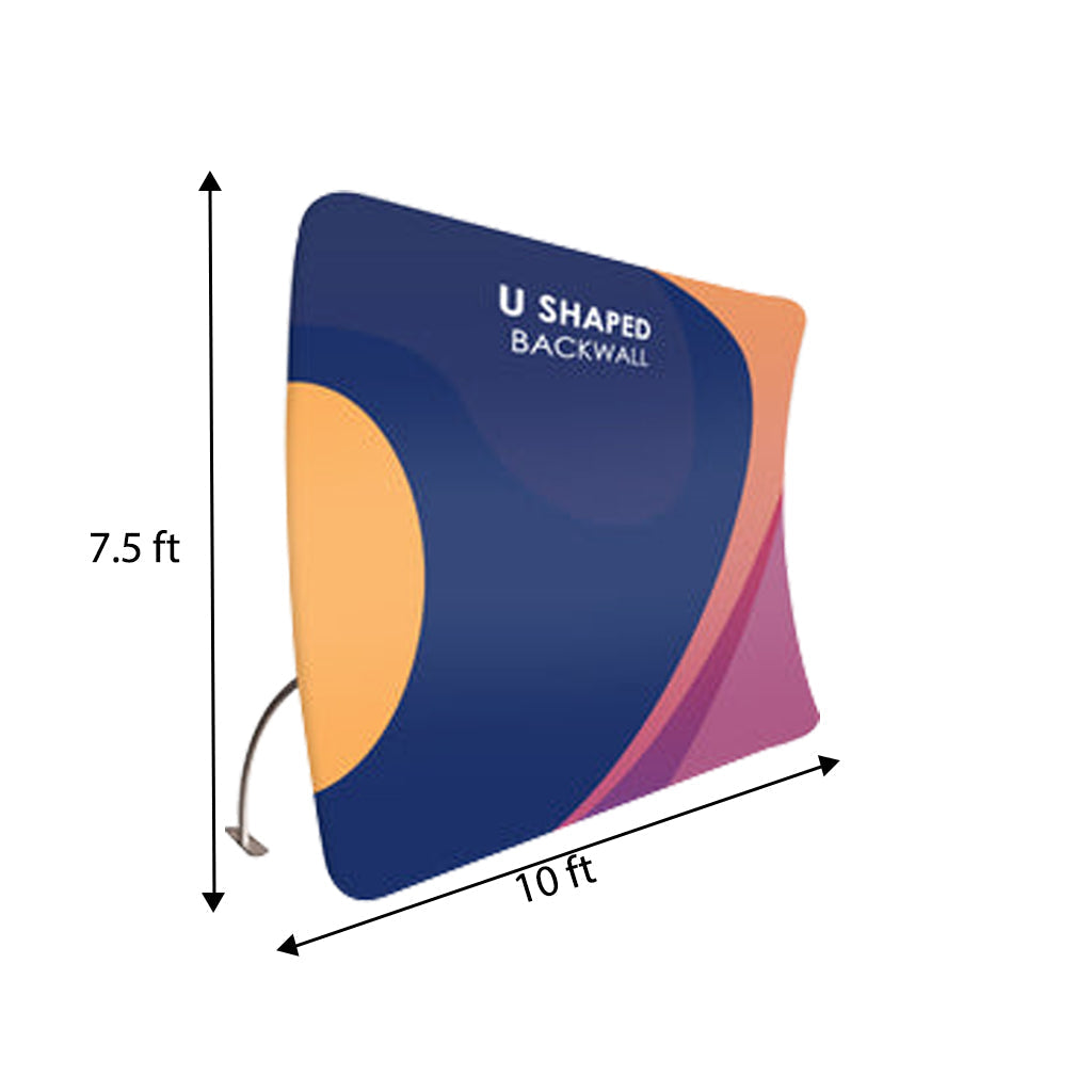U Shaped TENSION FABRIC MEDIA WALL - Backdropsource