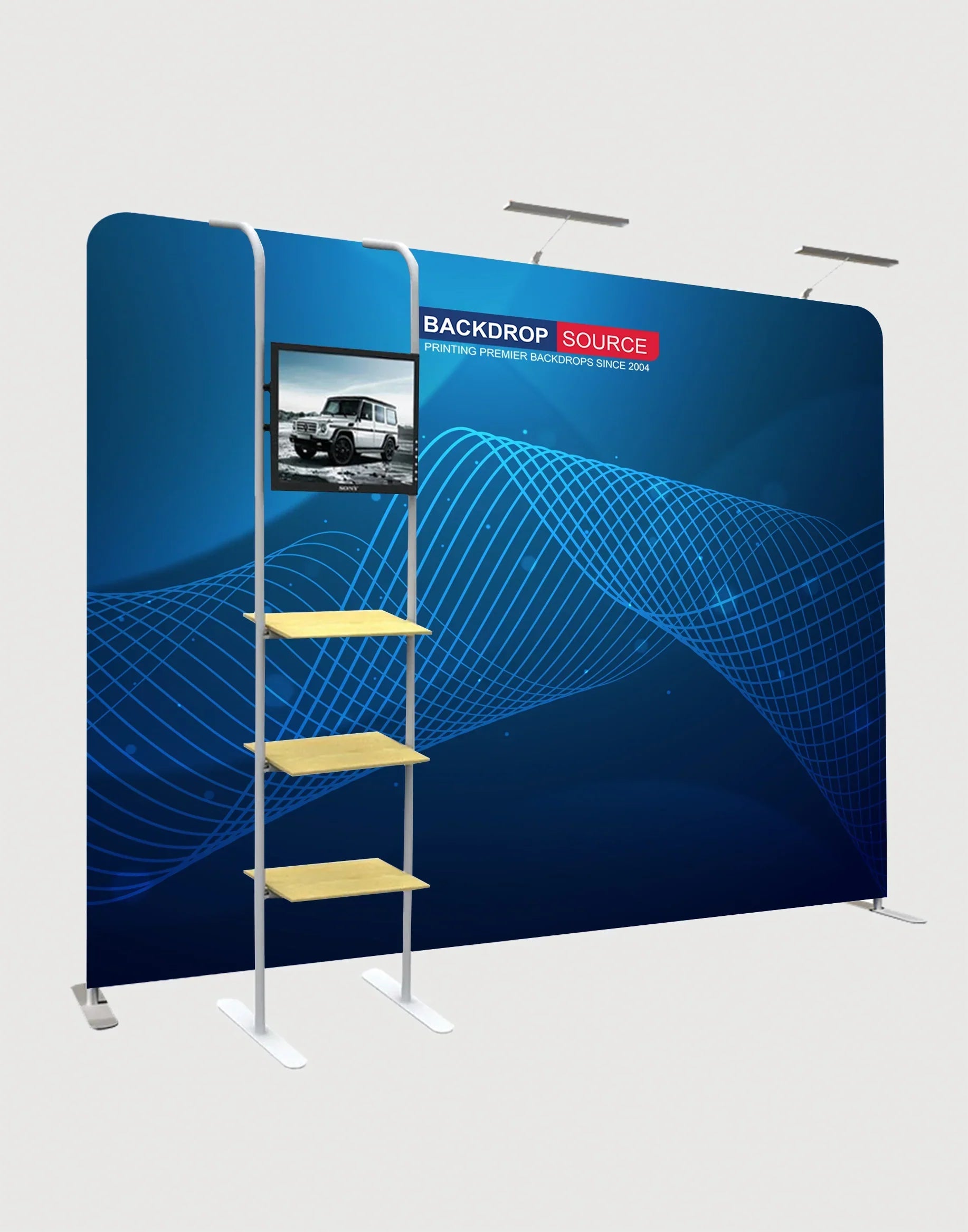 Muro multimedia con accesorios