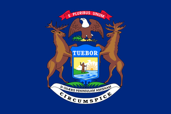 Michigan State Flag - Backdropsource