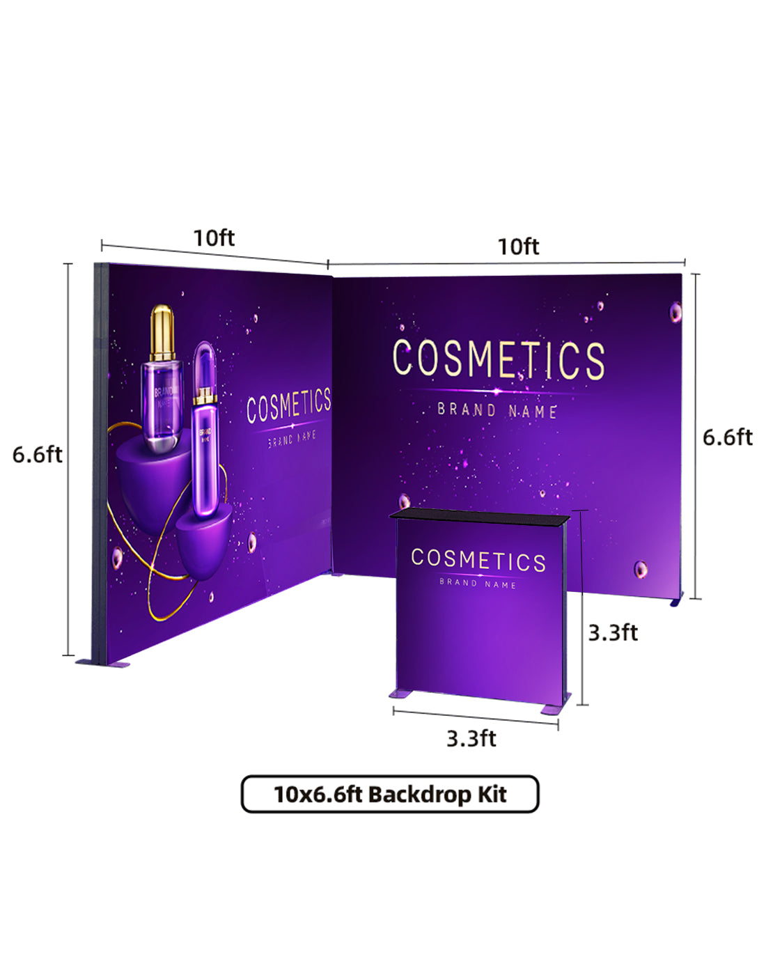 Exhibidor modular de caja de luz SEG de 3 metros para ferias comerciales - Modelo 4