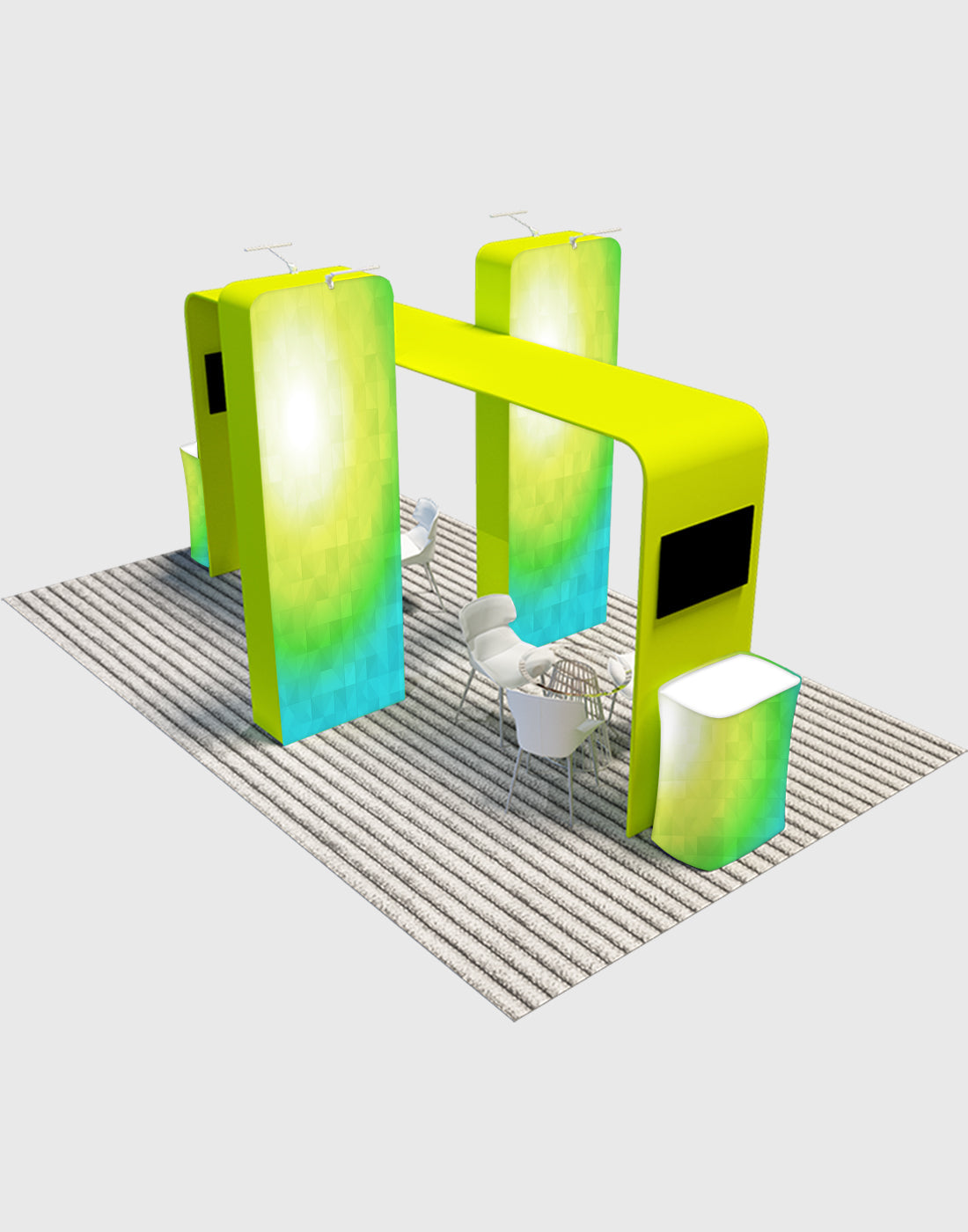 The Elegance of 3D Boxes and Square Arch - Backdropsource