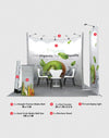 Modular U Shaped Exhibition Kit for 10ft Wide Booths - Backdropsource